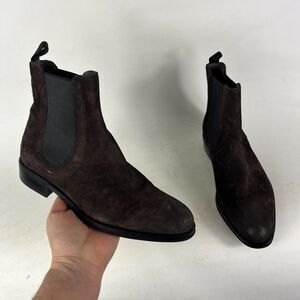 Triver Flight Boots Women's 8 Brown Slip-On Almond Toe Block Heel Chelsea Boot